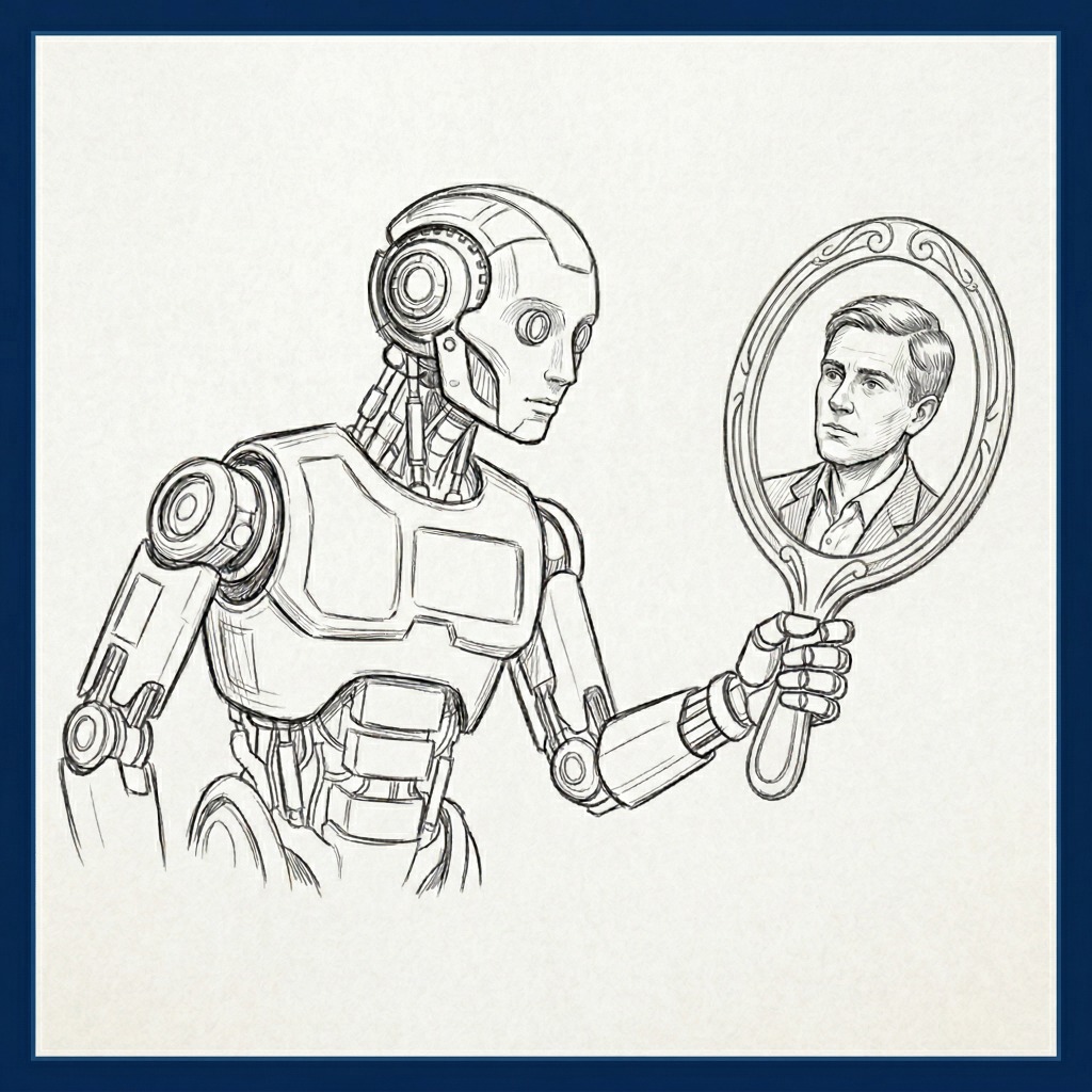Lying Mirror Illustration